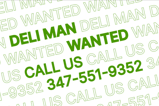 Deli Man Wanted flyer design