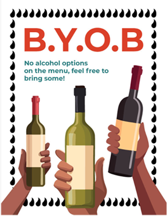 Redesigned BYOB sign